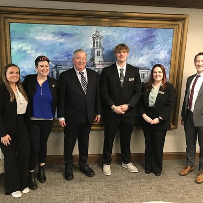 YAC Students and ASAP staff meeting with Lt. Gov. McNally in Nashville.